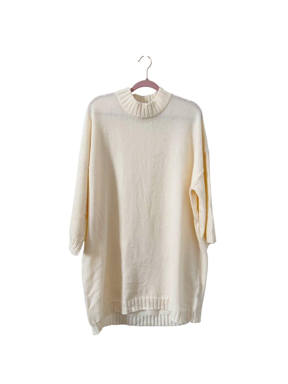 Tuckernuck Maxine Mockneck White Sweater Mini Dress Large